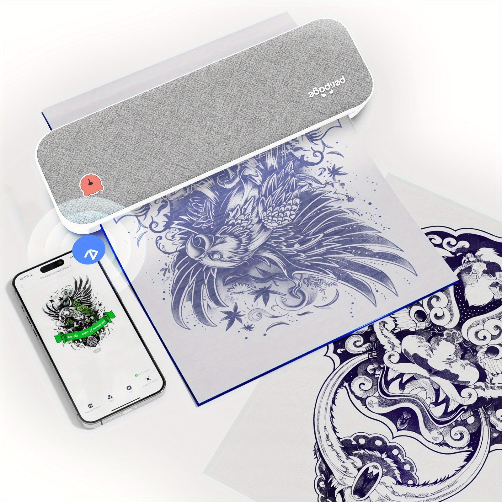 TEMU The Peripage A40 Mini Thermal Printer Is A Compact, Wireless, Ink-free Printing Solution Ideal For Travel, Home, And Office Use. It Can Print On