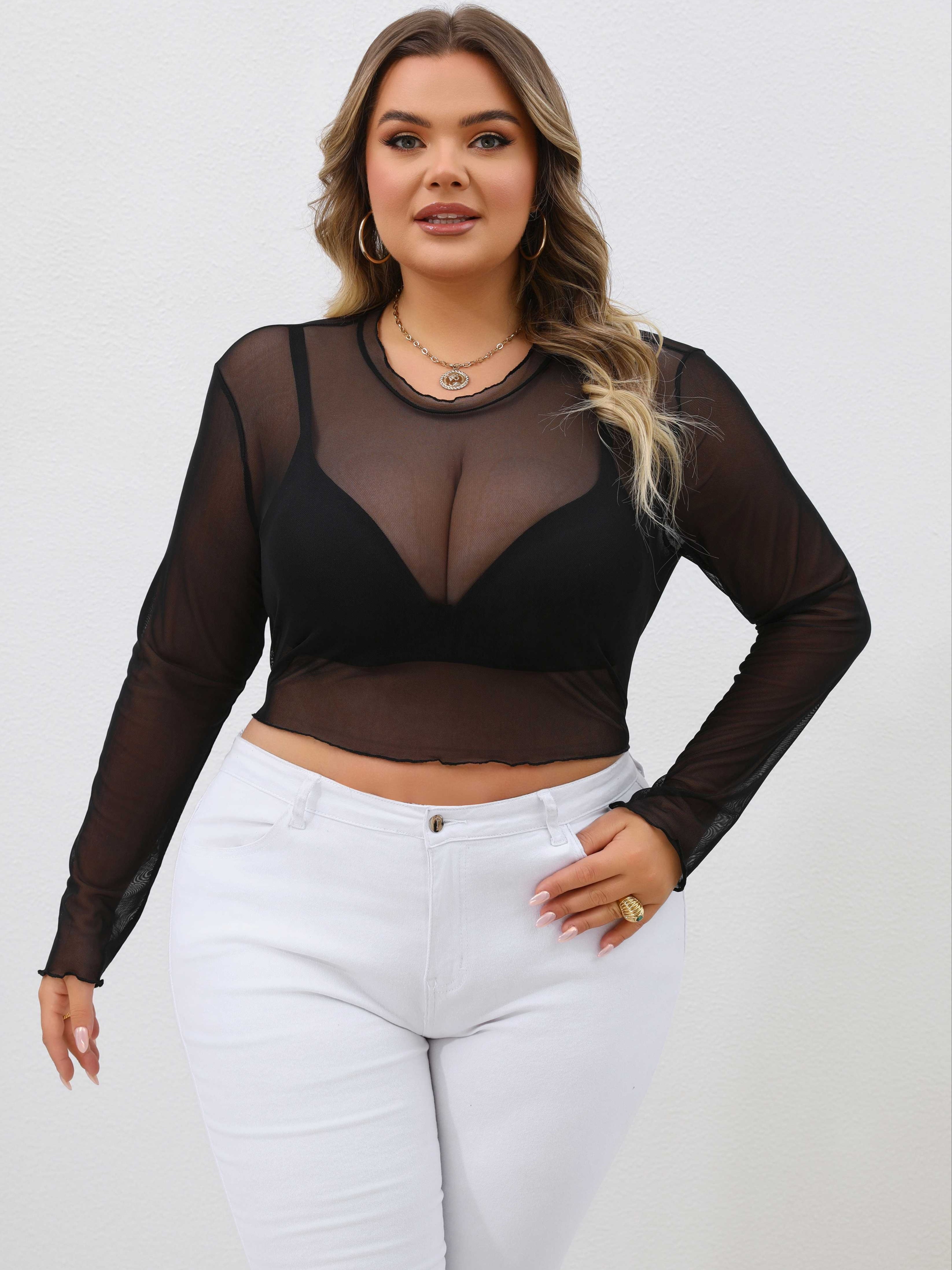 sheer tank top plus size