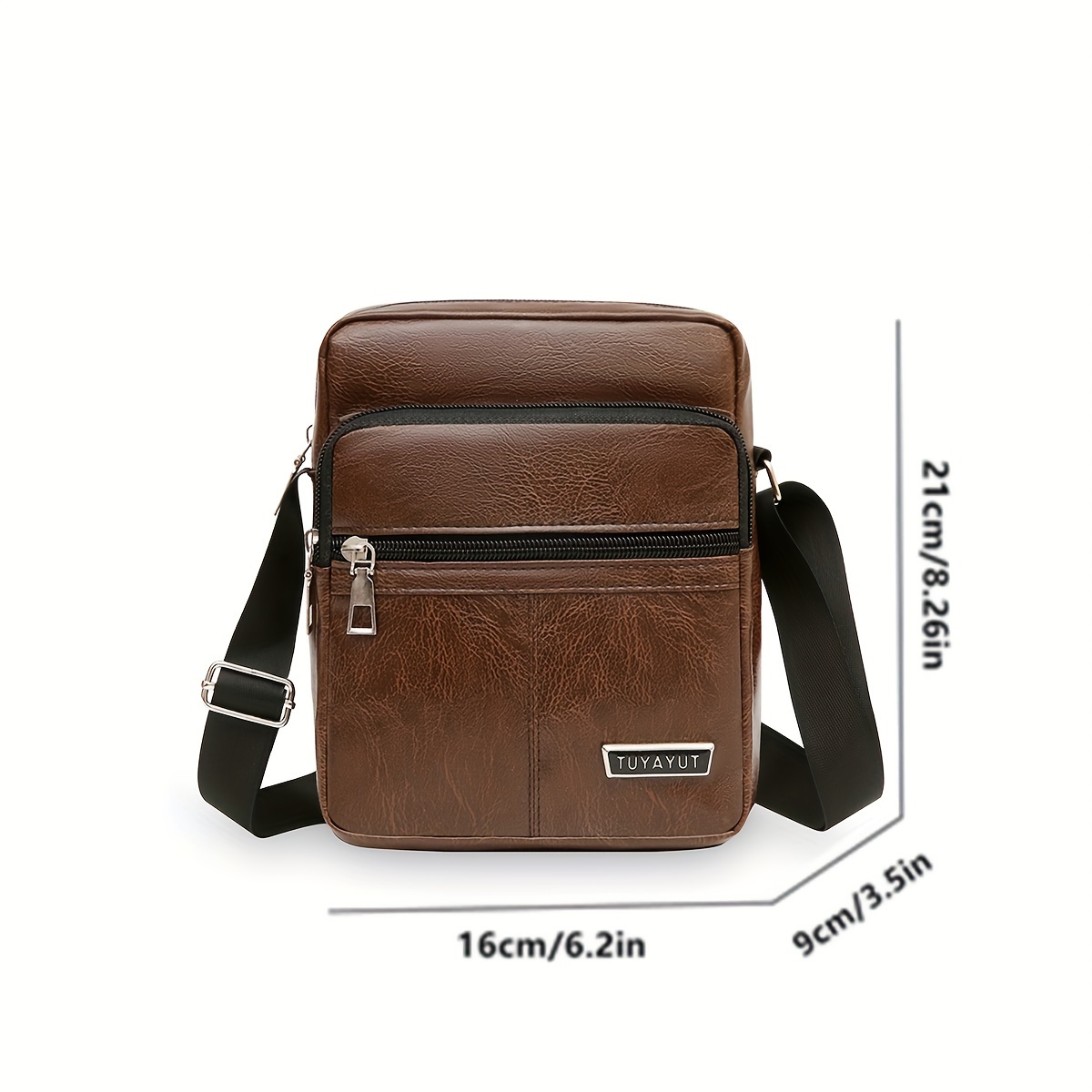 casual lightweight sling bag for men zipper satchel bag   classic satchel bag Product details 2