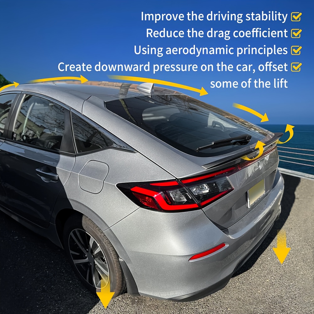 For Ford Ka+ III Hatchback Rear Roof Spoiler Wing Carbon Fiber Look Universal