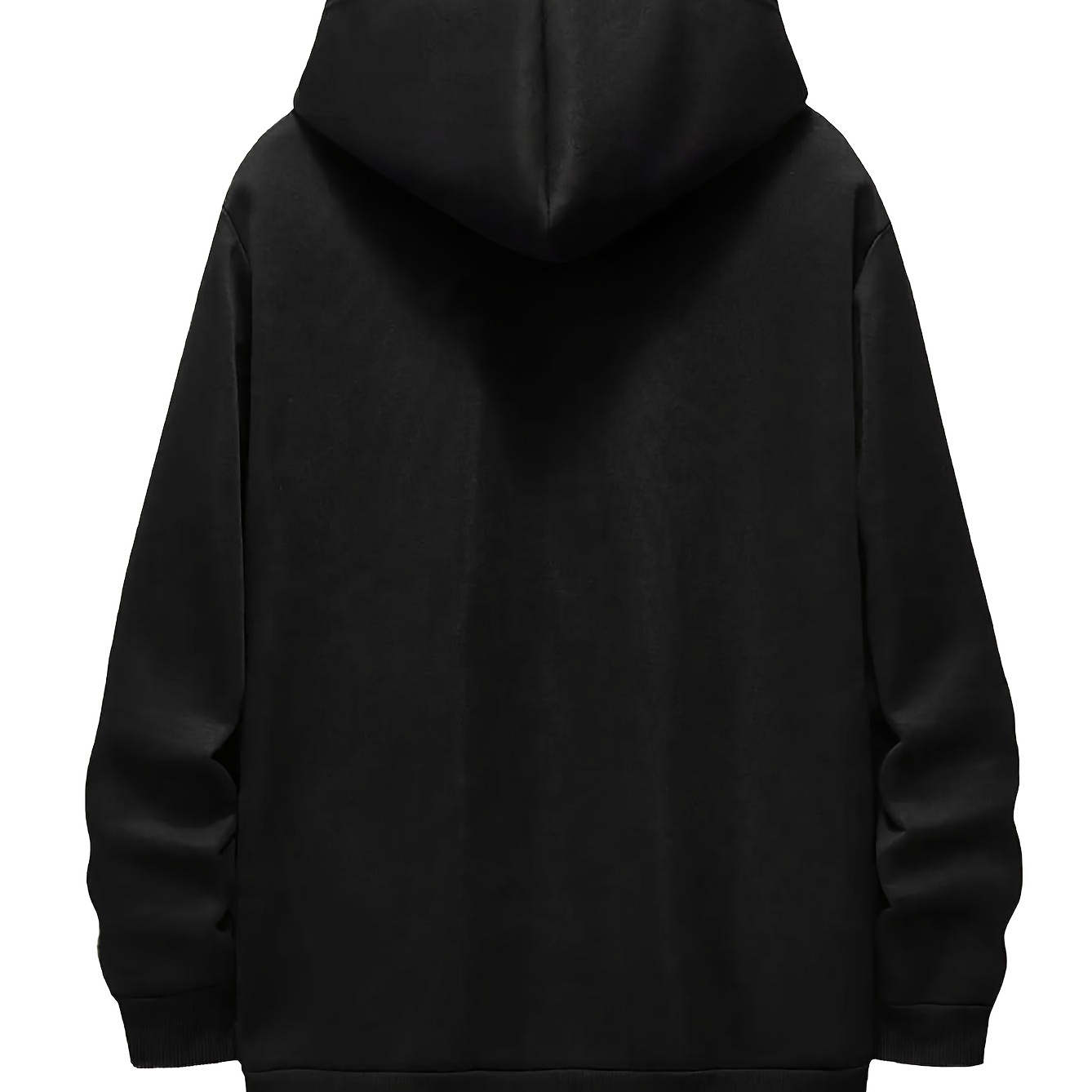

1pc Polyester - Long Sleeve, Hooded Sweatshirt , 3d , Slight , Regular Fit, Non-textile , 500gsm - - Thickened Top