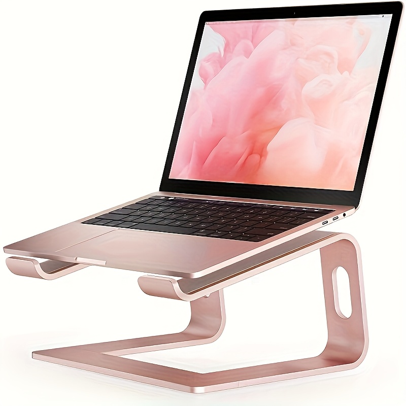 

Laptop Stand For Desk, Aluminum Computer Riser, Ergonomic Notebook Holder, Detachable Metal Laptops , Pc Cooling Mount Support 10 To 15.6 Inches Notebook, Pink Grey