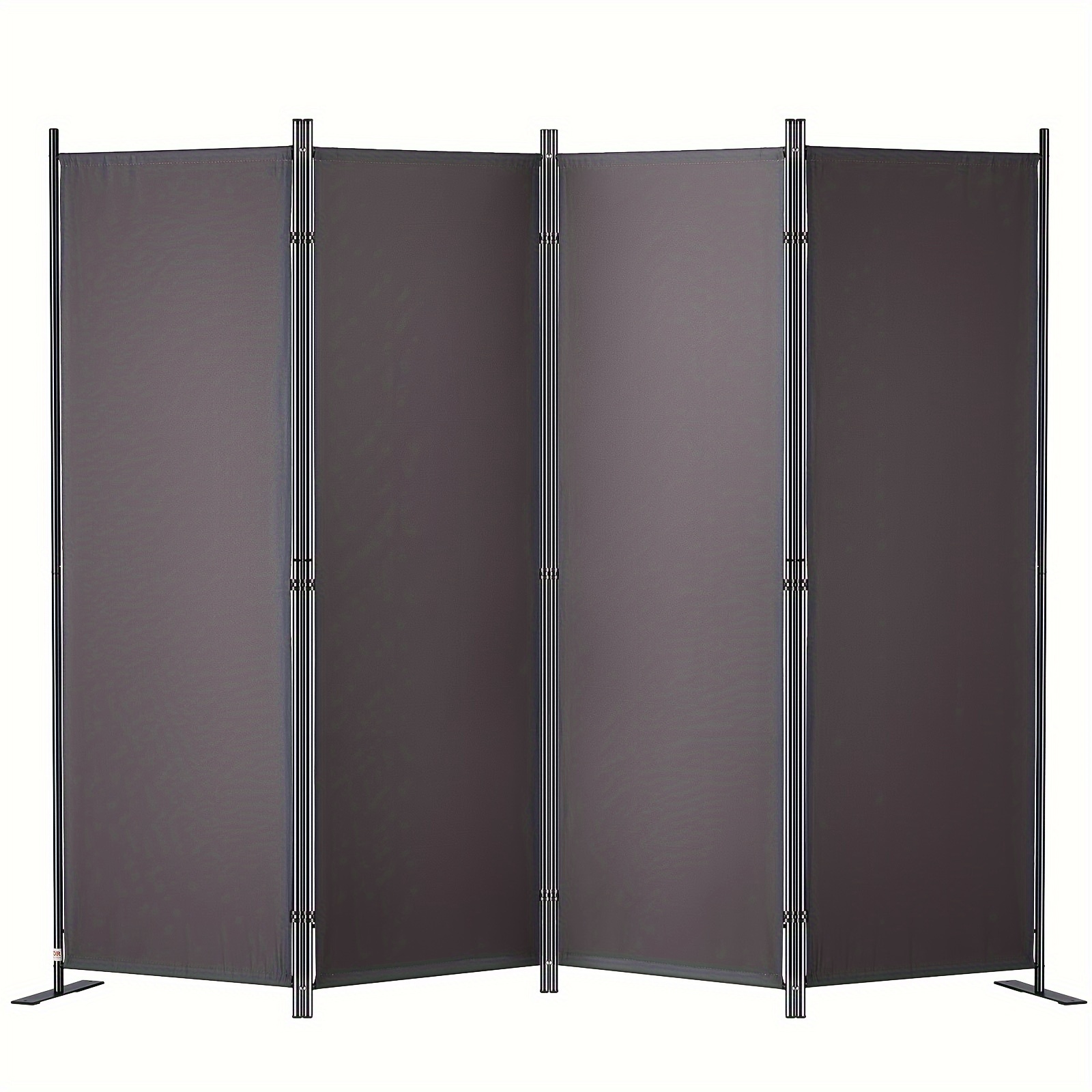 

Room Partition, 5.6 Foot (88 X 67.5 Inches) Room Partition And Foldable Privacy Screen (4 Panels), Fabric Partition For Office, Bedroom, Dining Room, Study, Freestanding, Gray Room Partition