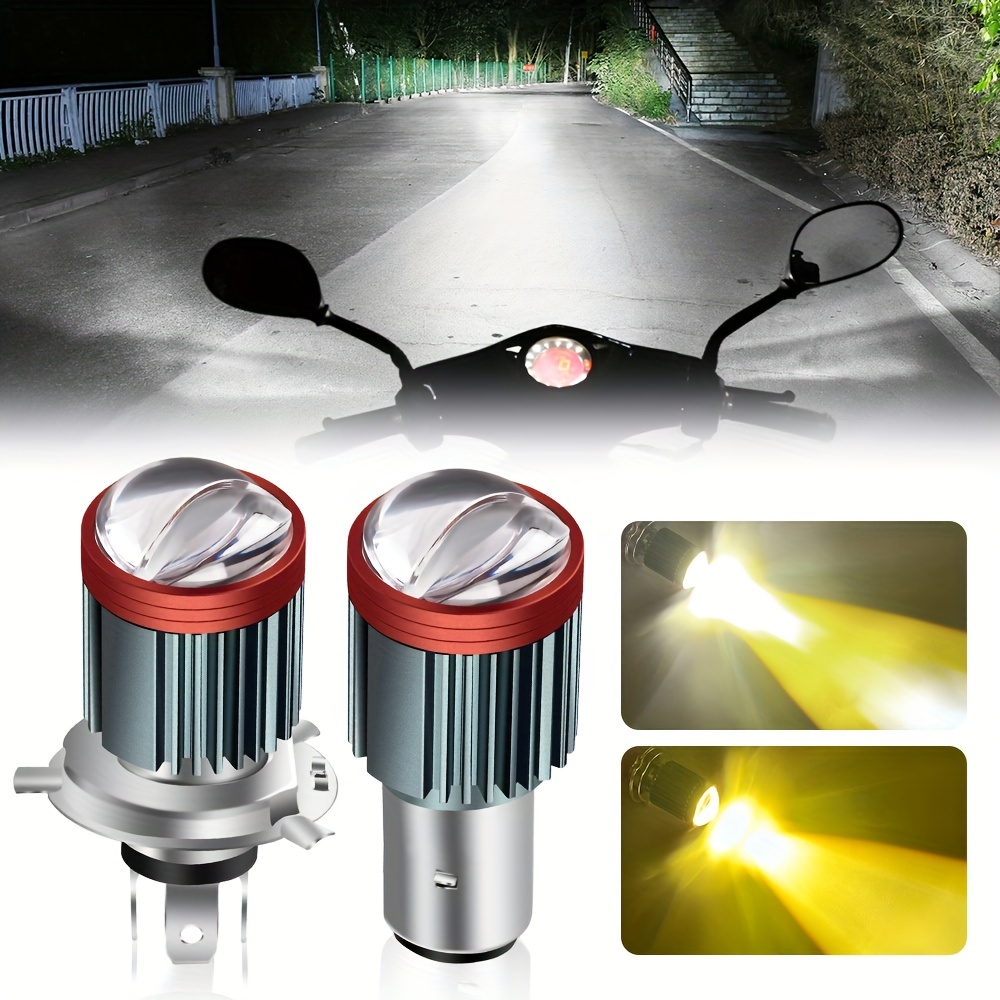 1Pc U7 Motorcycle LED Headlight With Angel Eyes Motor Auxiliary Light  Bright Spotlight Bicycle Lamp Accessories Fog Lights 