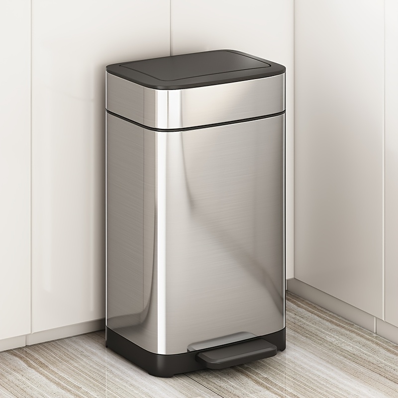 liter kitchen trash lid stainless steel pedal bin Temu Portugal