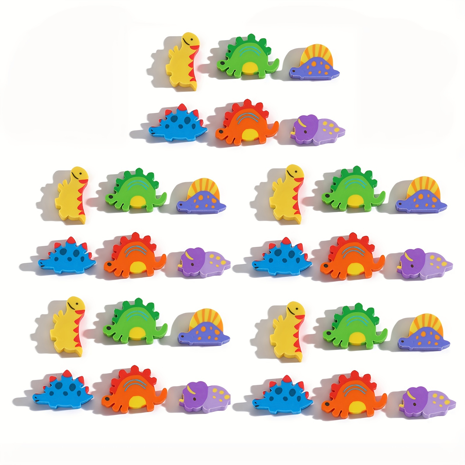 30pcs Cute Dinosaur Erasers Bulk Back To School Erasers Animal Pencil Erasers For Classroom Party School Work Rewards