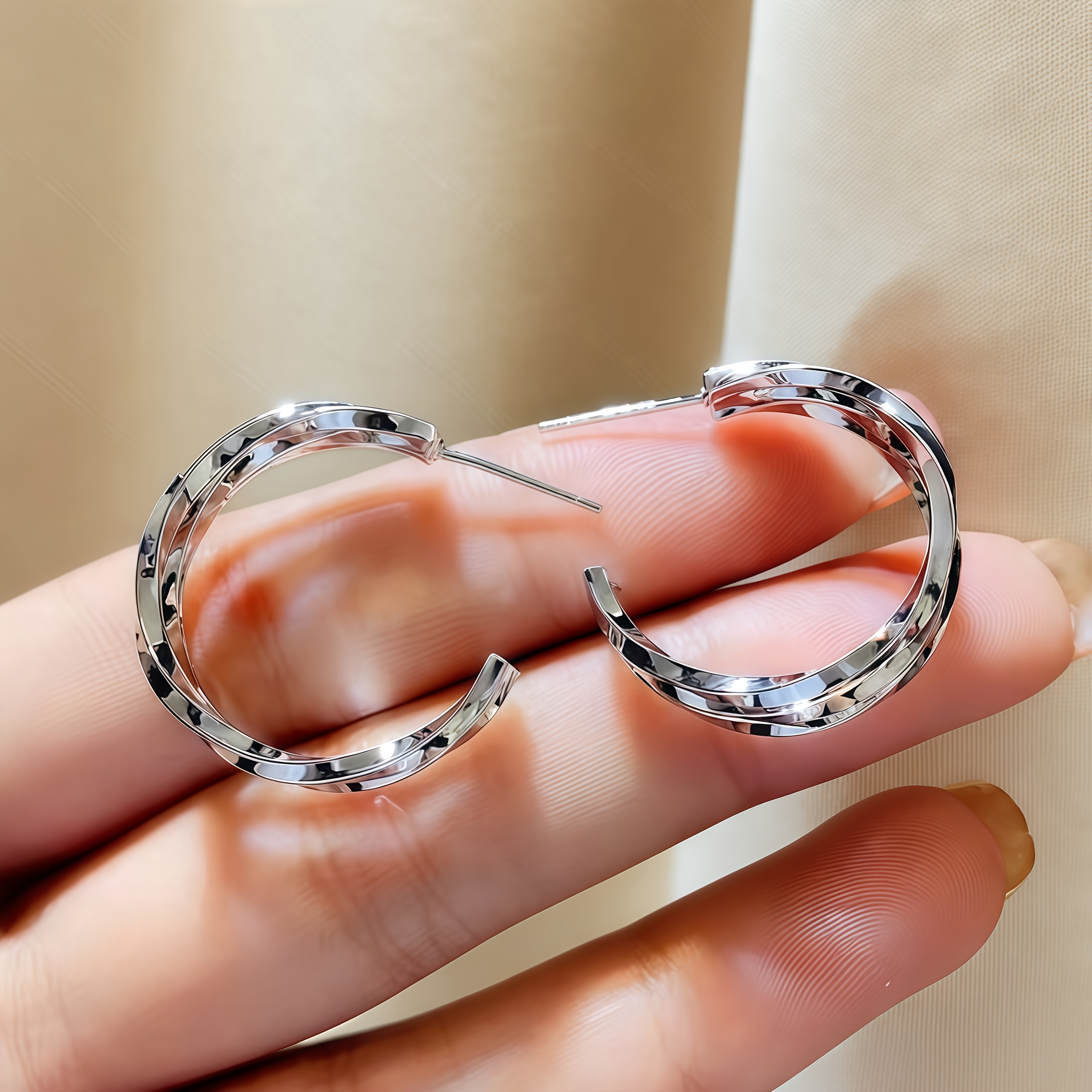 Image of Hypoallergenic Women' Steel Earrings, Fade-resistant, Comfortable And Versatile, Easy And Elegant, High-quality Fashion Earrings For Women' Wear Or Parties, Jewelry Additions, A For Women