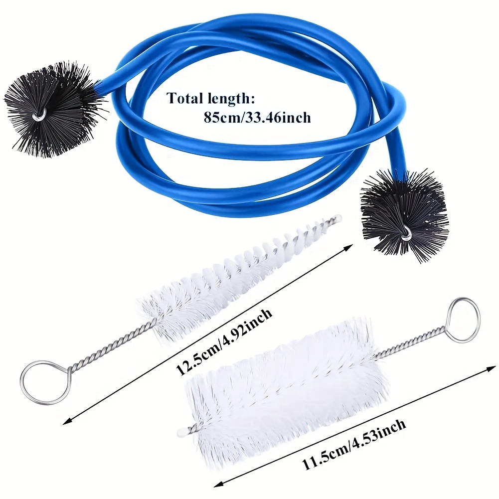 Kit Nettoyage Trompette 3 Pièces - Brosse Embouchure, Valve Et Flexible - Pour Entretien Instrument