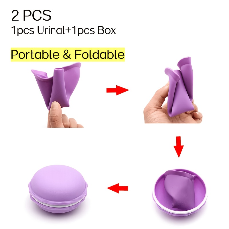 6pcs Set Women's Portable Silicone Foldable Urinal