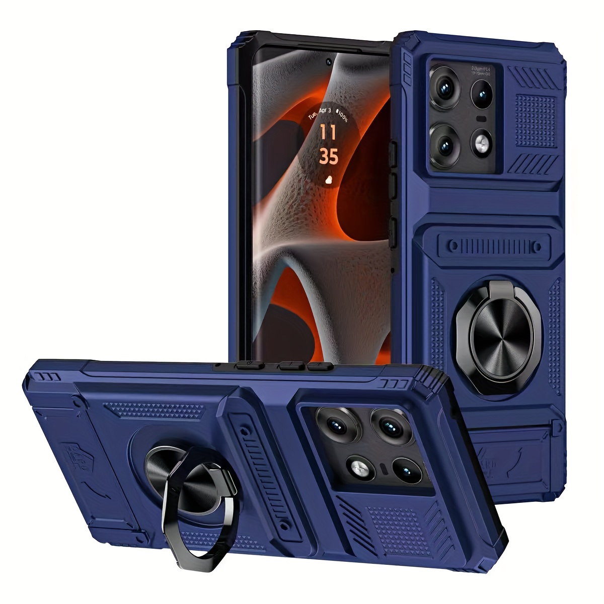 TEMU Phone Case: Motorola Shock- Belt With Metal Bracket And Slot, Compatible With Moto G Play 2025/ 2024, Moto G 5g 2025/ 2024; Moto G 2024; Moto 50