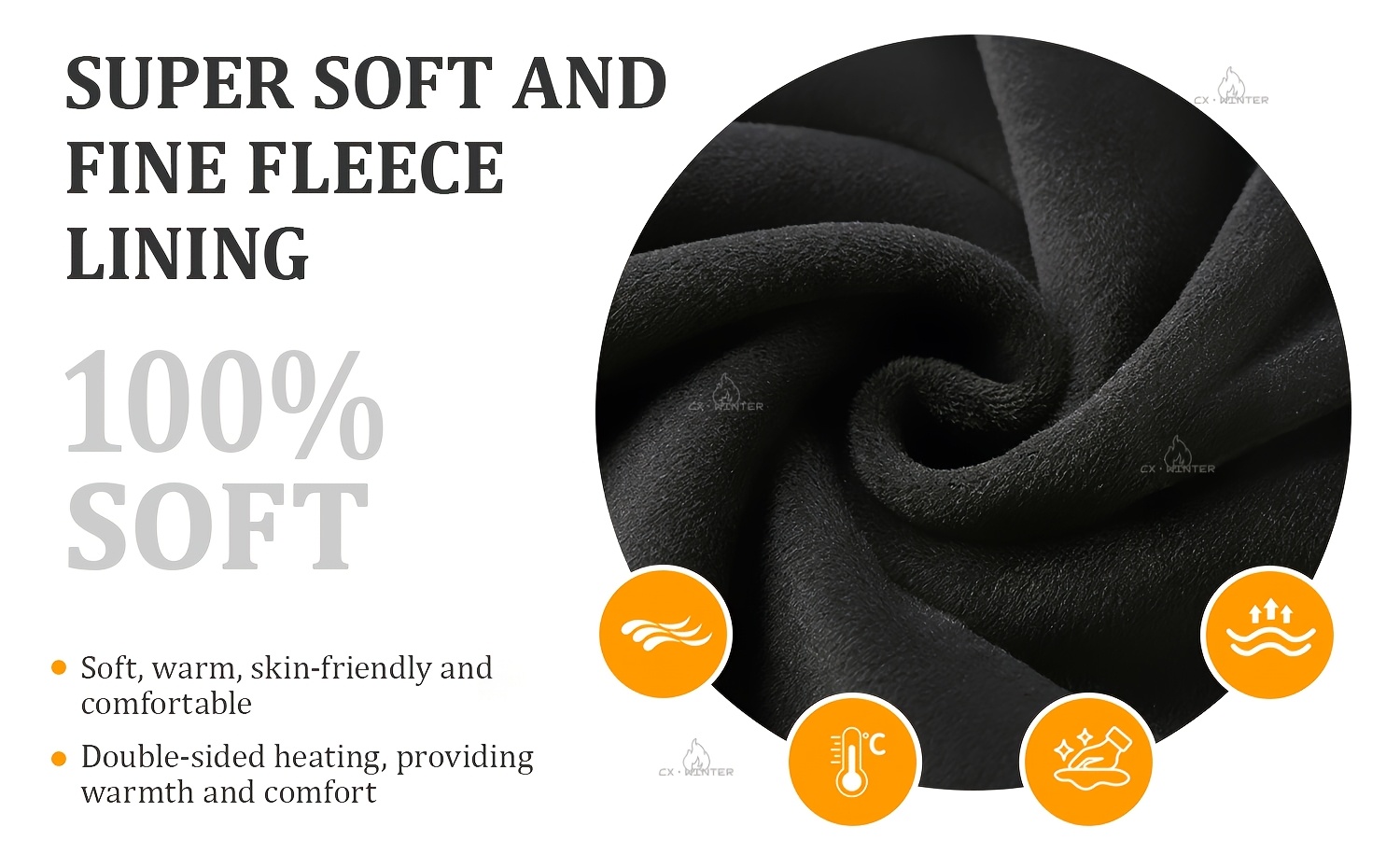 Winter Warm Gloves, Electric Heating Gloves, Intelligent Three-level Temperature Control, Double-sided Heating, Automatic Power-off at High Temperature, Comfortable Liner,Requires a USB Power Source to Be Used,An Excellent Winter Gift.