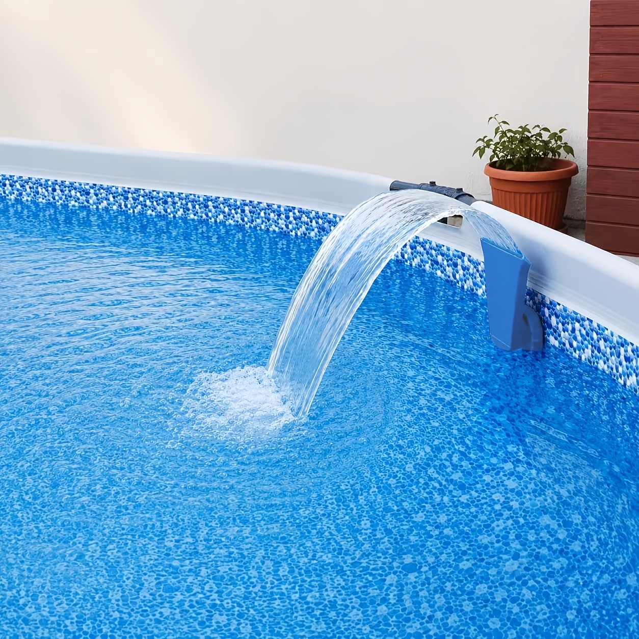 1pc/set Pool Outlet Fountain Waterfall Nozzle, Universal Threaded Connection , Wide Mouth Smooth Flow, Durable And , Suitable For Home Backyards Party Decoration Upgrade Accessory