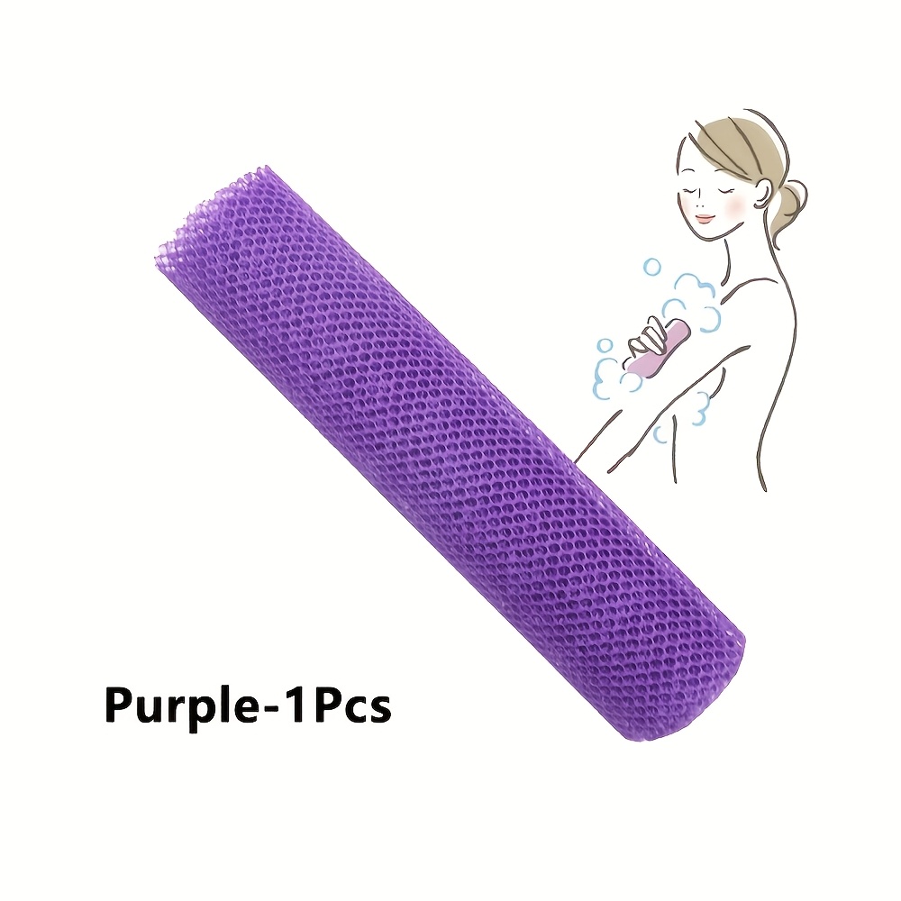 Long Rectangular Bath Loofah Net for Back Scrubbing