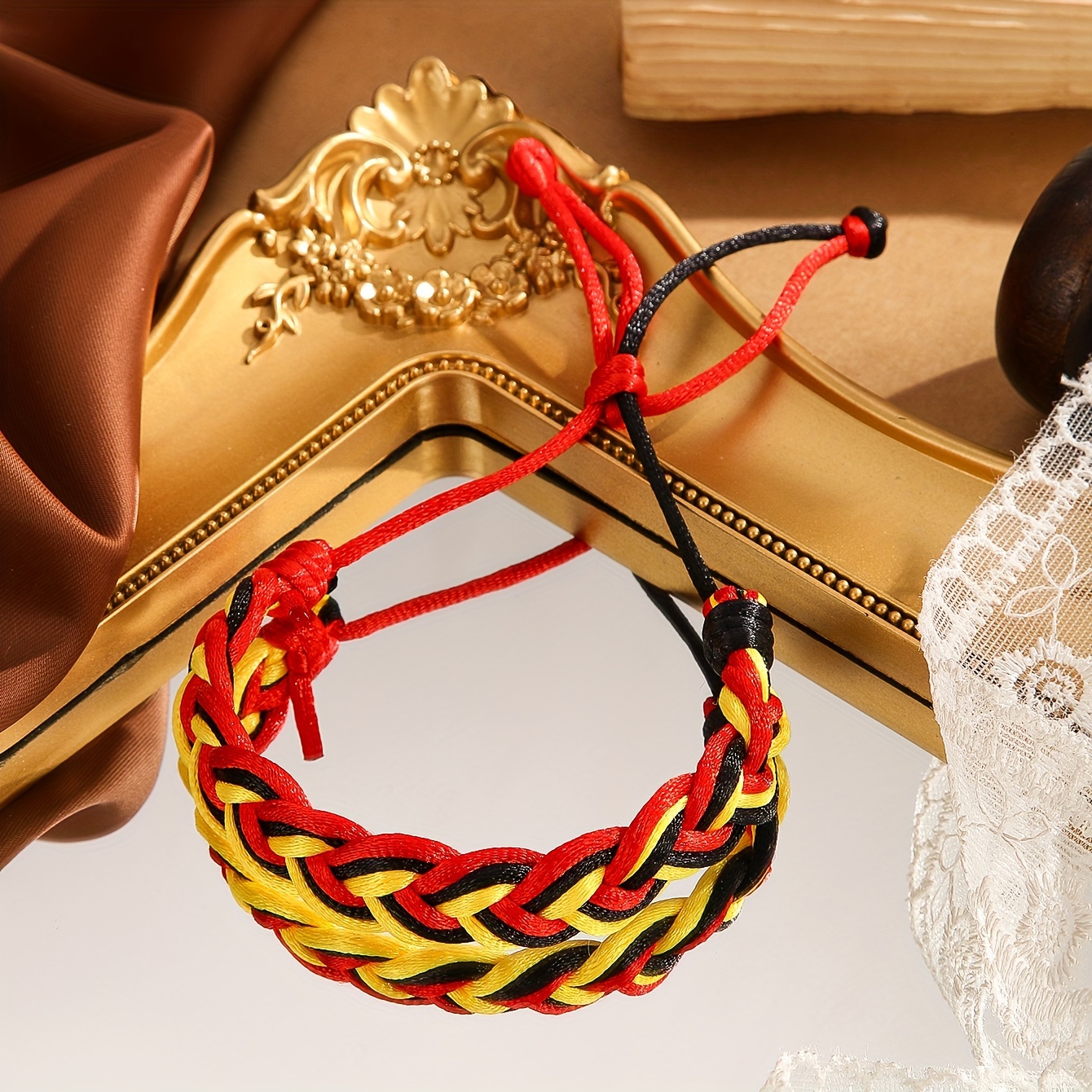 Hand Woven Striped Bracelet for Men & Women