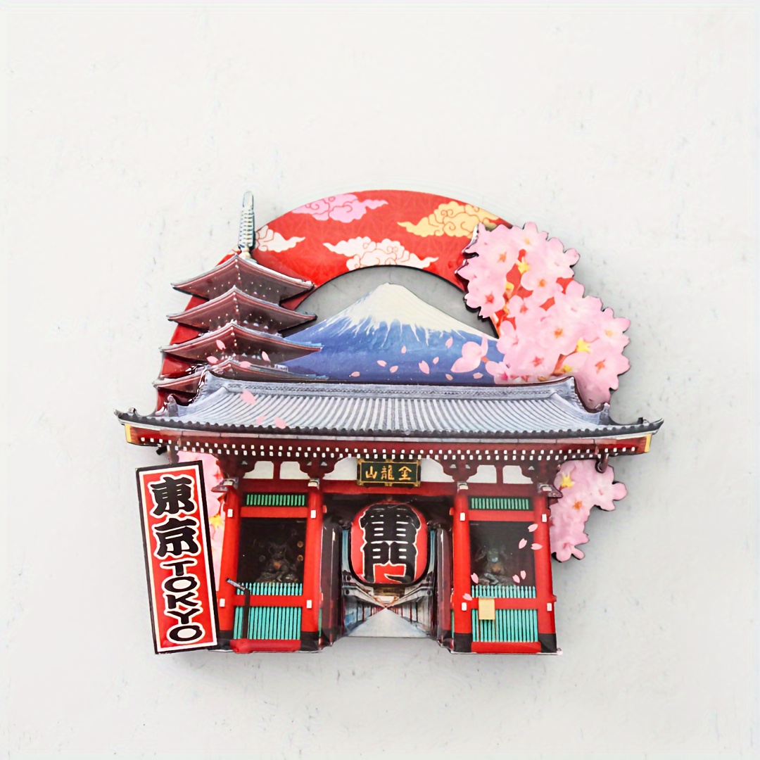 TEMU 1pcjapanese Scenery Refrigerator Sticker, Japanese Torii Refrigerator Sticker, Cherry Refrigerator Sticker, Japanese Koi Refrigerator Sticker,