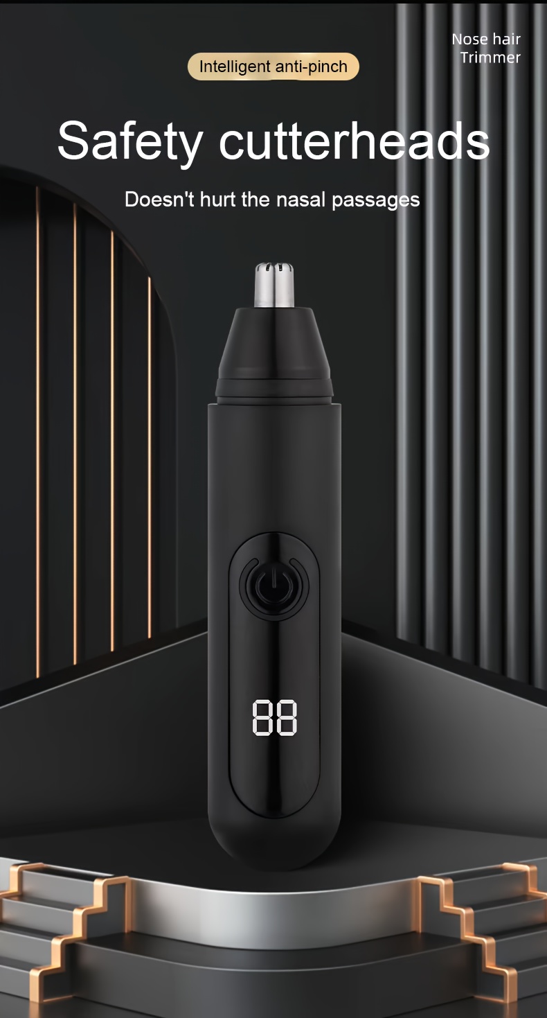   rechargeable nose and ear hair trimmer usb powered easy to clean double   blade suitable for men and women long   Product details 0