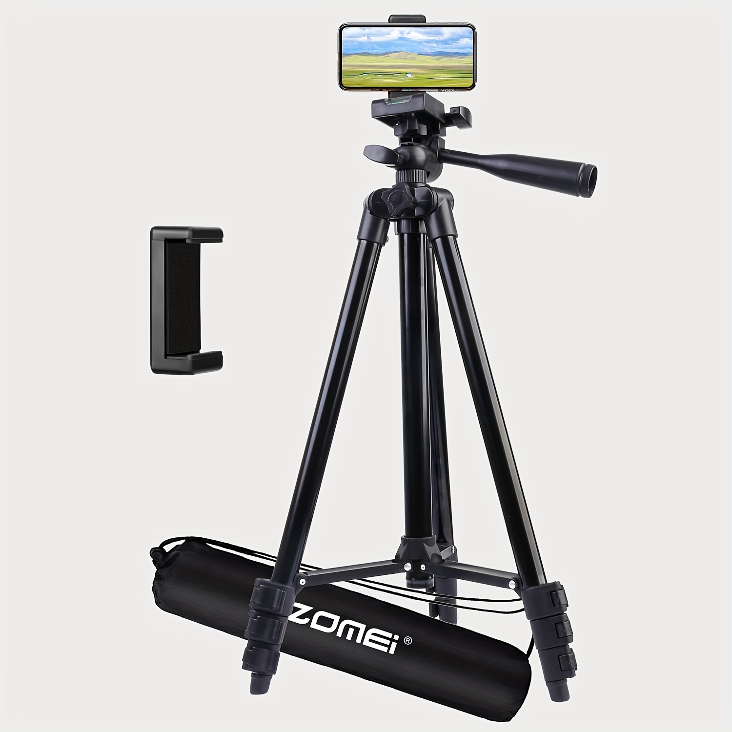 E-shop Zomei 55 Zoll (ca. 140 cm) Stativ aus Aluminiumlegierung, mit guter Stabilität und 360 Grad drehbarer - und Neigungsfunktion. 1/4 Universal-,