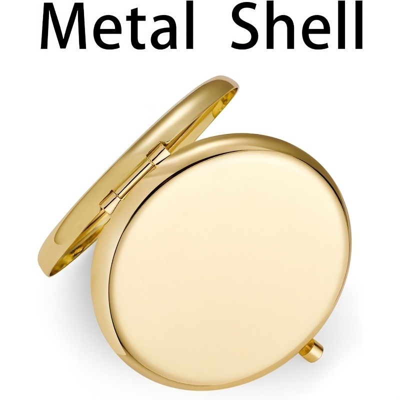 Portable Folding Makeup Mirror, Compact Double-Sided Pocket Mirror Set