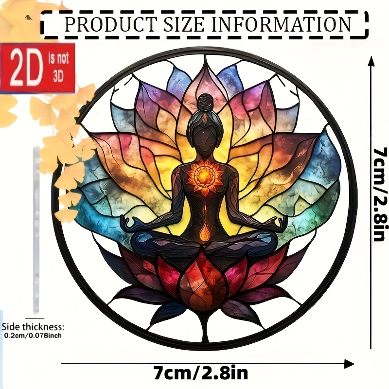 2d Flat, 2d Flat For Lotus Meditation Sun , Balcony & Window Hanging Ornament, Spiritual Art Wall Decor, Mandala For Lotus Design For Yoga And Home Décor – Perfect Gift For , 2d Flat