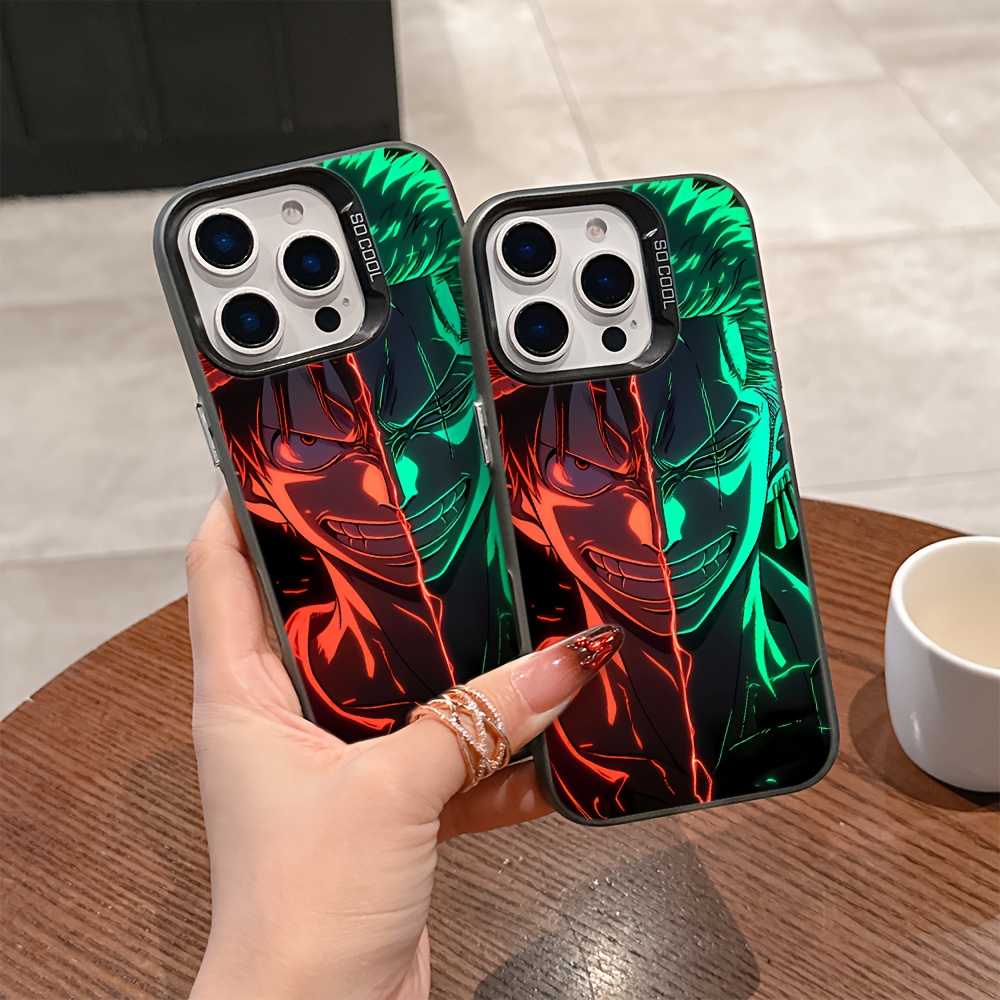 Anime One Piece Zoro Design Phone Case Compatible with foriPhone 16, 15, 14, 13, 12, 11 Pro Max, X, XR, XS Max, 8, 7 Plus - Shockproof Matte Back Cover