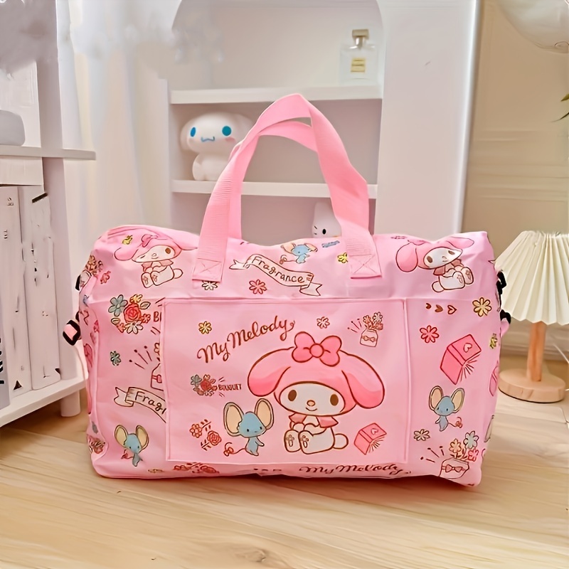 

Sac de Voyage Pliable Sanrio Kuromi & Melody - Organisateur de Bagage Portable avec Des Designs de Dessins Animés Mignons, Idéal pour le Rangement des Vêtements et de