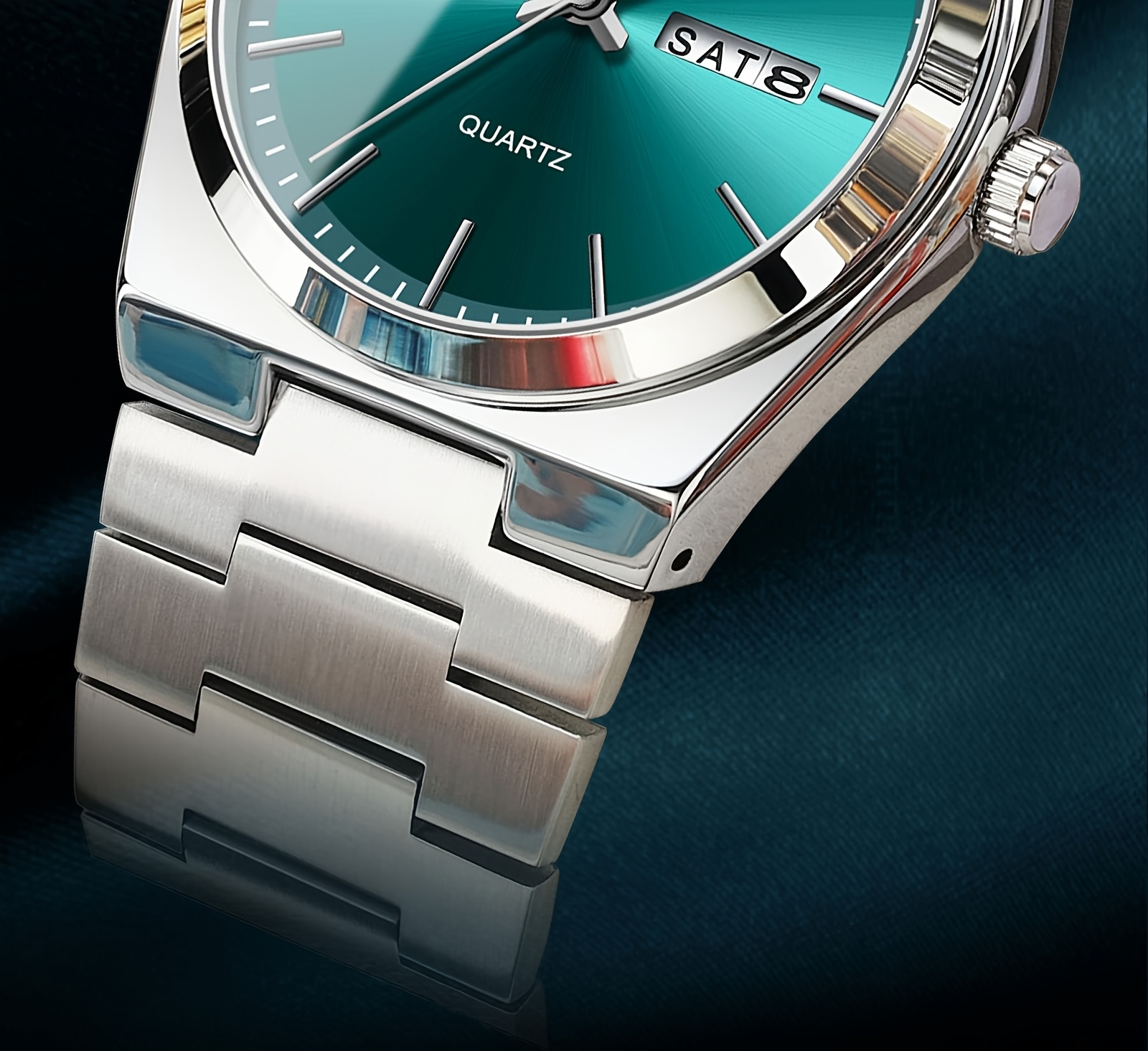   waterproof luminous calendar exceeding   stainless steel mens watch youth business   korean trend quartz wristwatch Product details 1