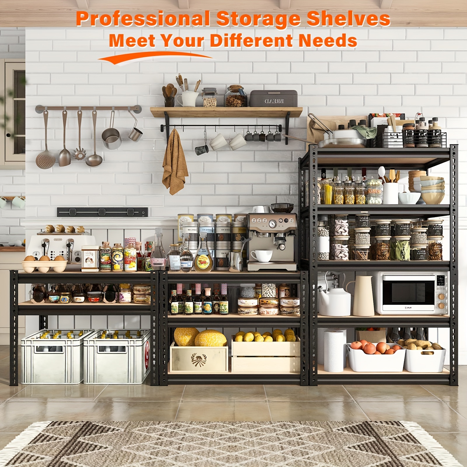 Shelfplaza® Estantería Negra 180x70x40 Cm – 5 Baldas Con Capacidad 175 Kg Cada Una, Montaje Sin Tornillos