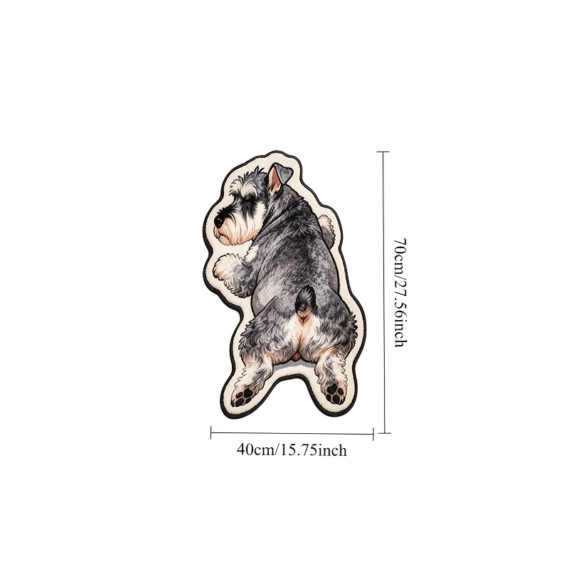 TEMU Faux Cashmere And 900g And 9mm Ins Japanese Lazy Style Realistic Gray Black Schnauzer Lying Position Bedroom Bedside Decor Carpet Cute -type