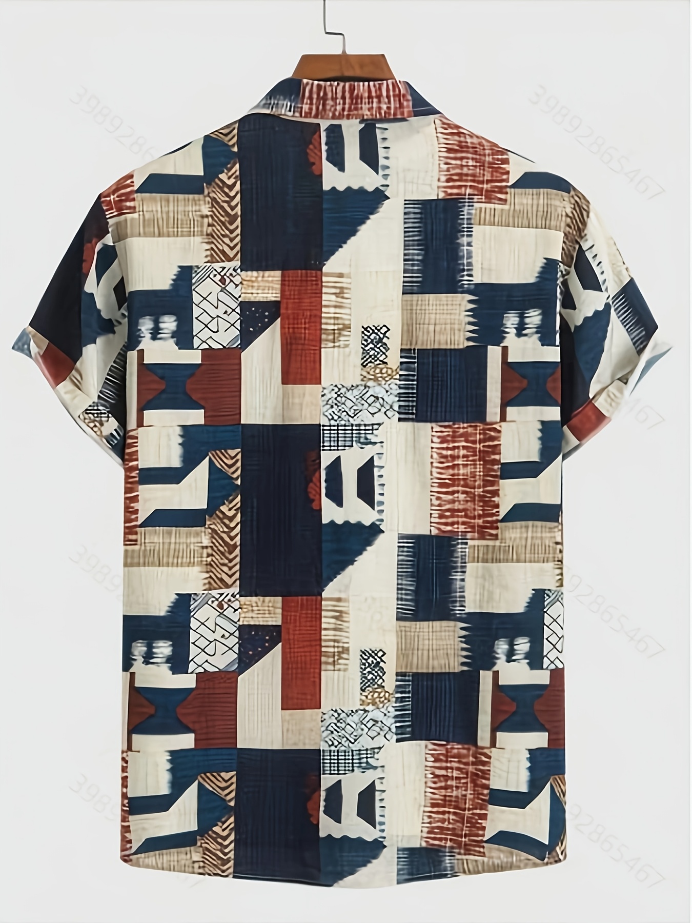 Camisa de manga corta para hombre, camisa estampada estilo vacaciones de verano para hombre, con mangas cortas y diseño abotonado