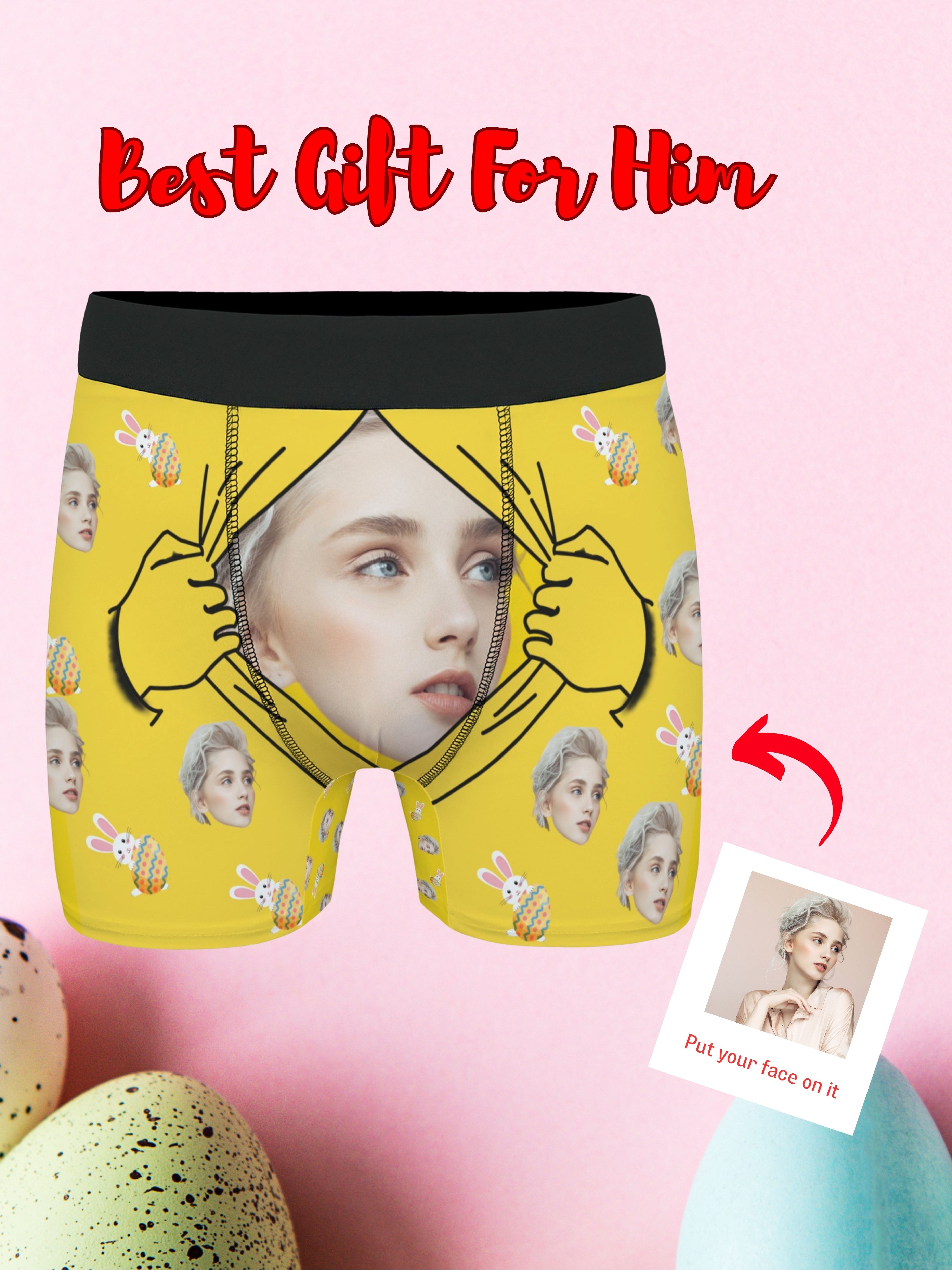 Custom Face Underwear, Photo Boxer, Put Any Face On Boxer