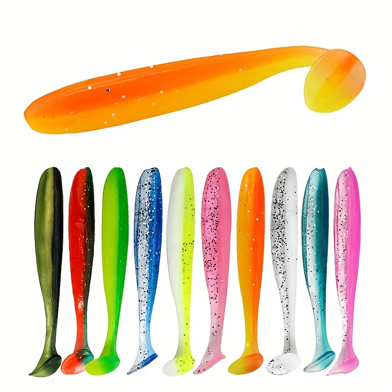 

Mudingyu Dual-color T-tail Soft Worm Fishing Lure - Silicone Bait For Outdoor Angling, Colors