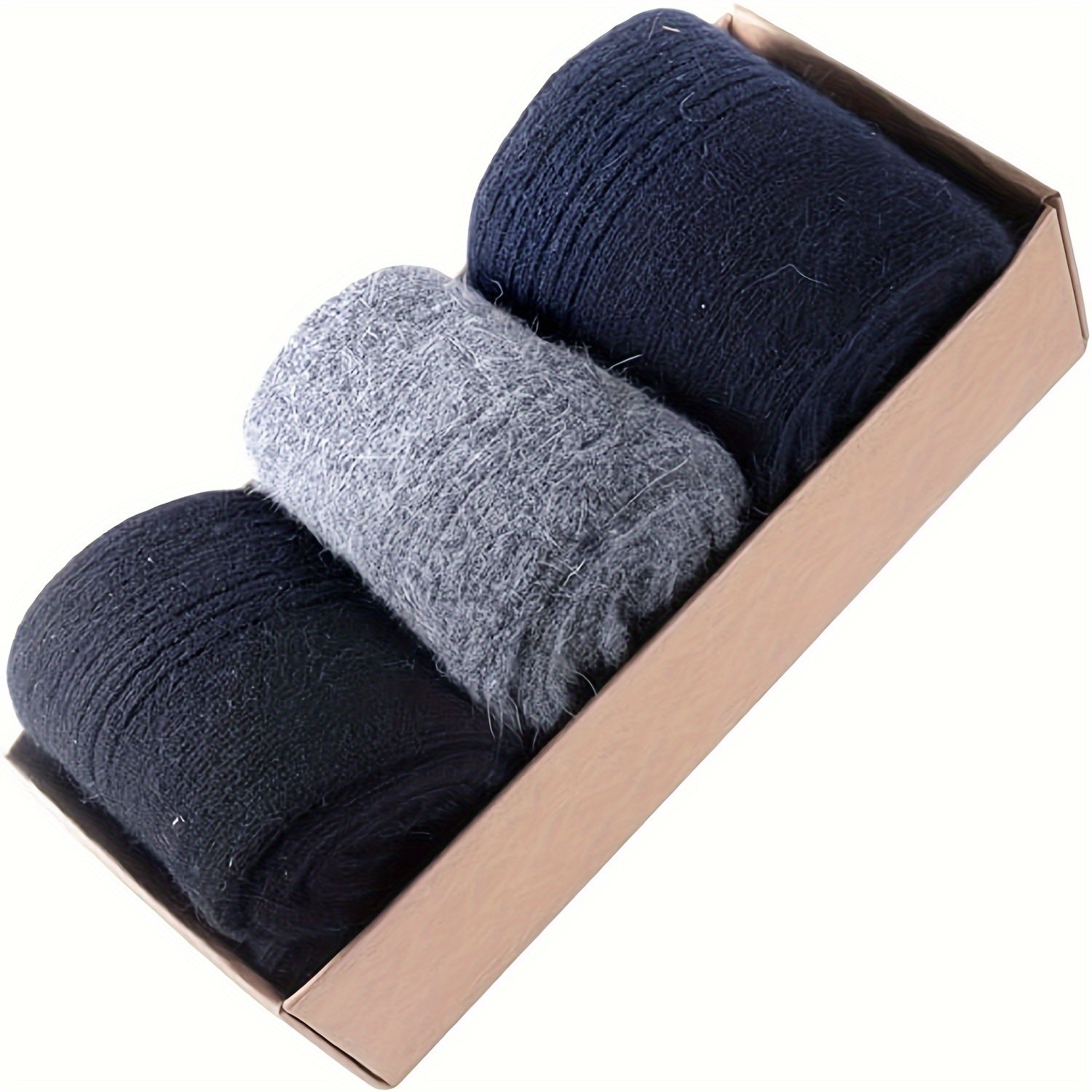 

Wool Cashmere Socks For Men Winter Warm Male Socks Thick Soft Dress Crew Socks 3 Pairs Gift With A Box