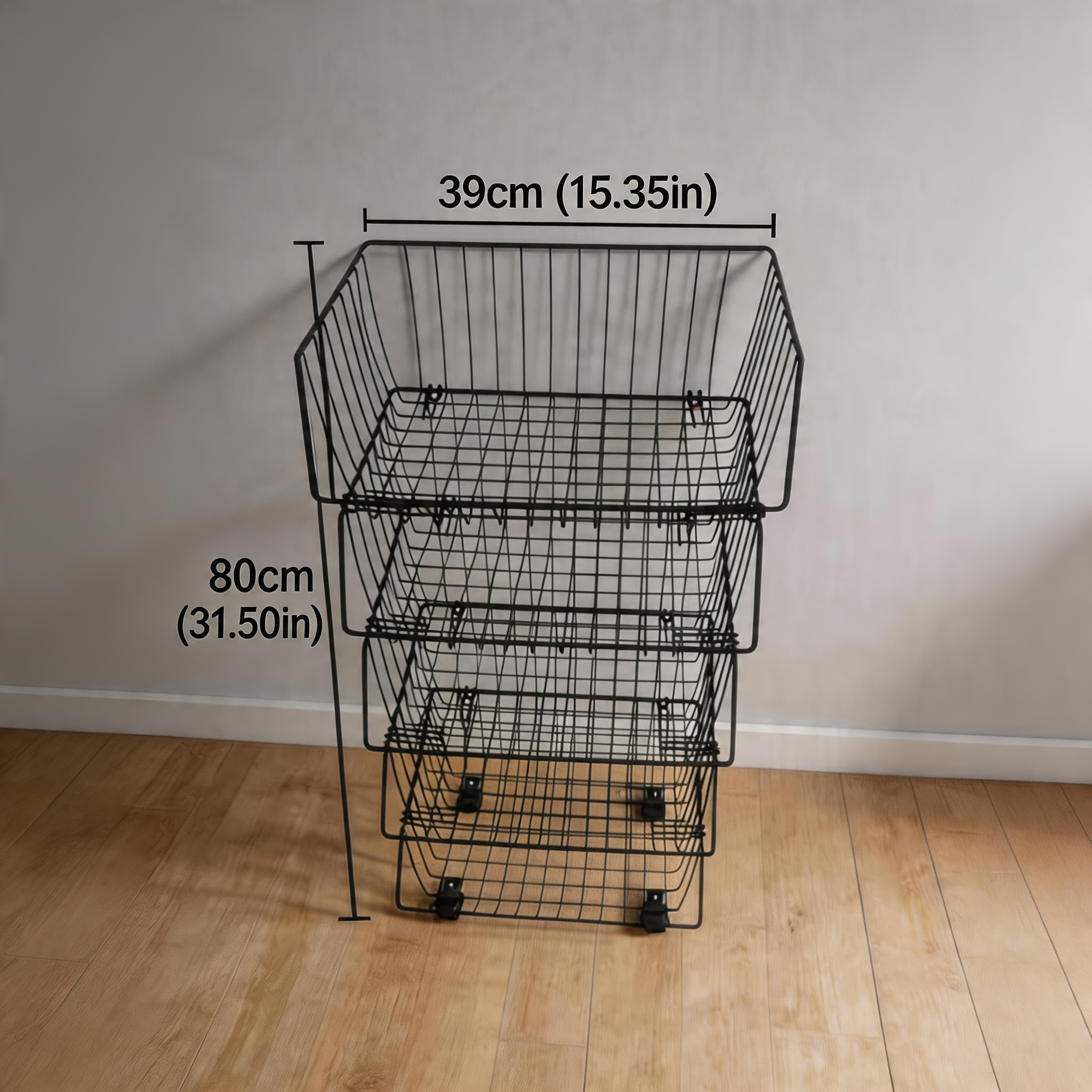 kitchen shelf floor multi layer trolley basket vegetable basket storage artifact bathroom storage crevice mobile countertop large capacity layered storage thickened steel suitable for kitchen bathroom laundry room utility room standing shelf Product details 6