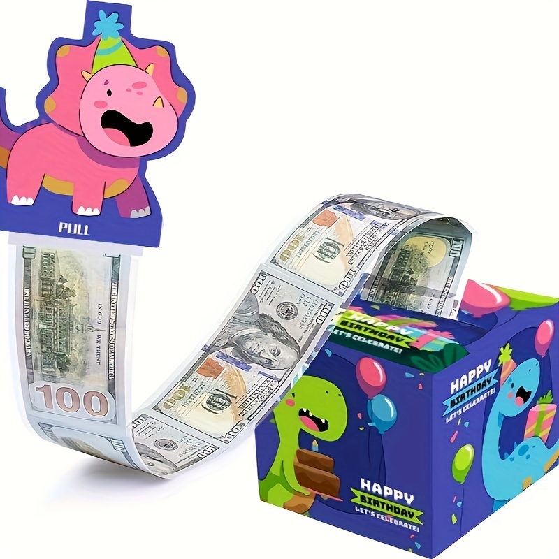 生日主题现金箱快乐生日贺卡和50个透明袋惊喜现金箱现金箱现金适合庆祝生日活动万圣节感恩节圣诞节