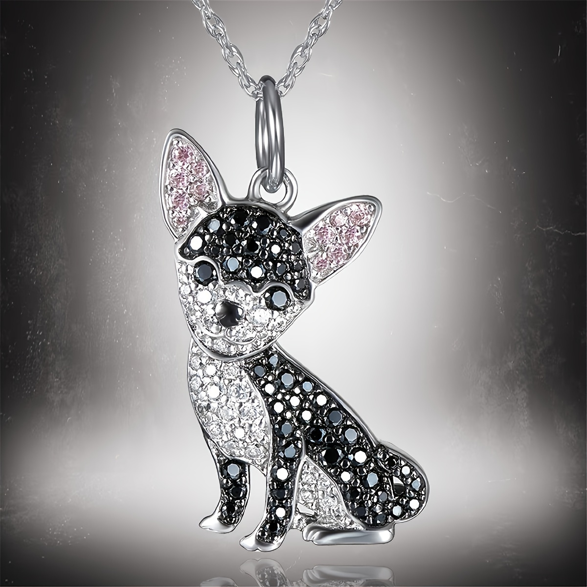 

Fashion Black Chihuahua Dog Pendant Necklace Fine Necklace Birthday Gift For Women Necklace