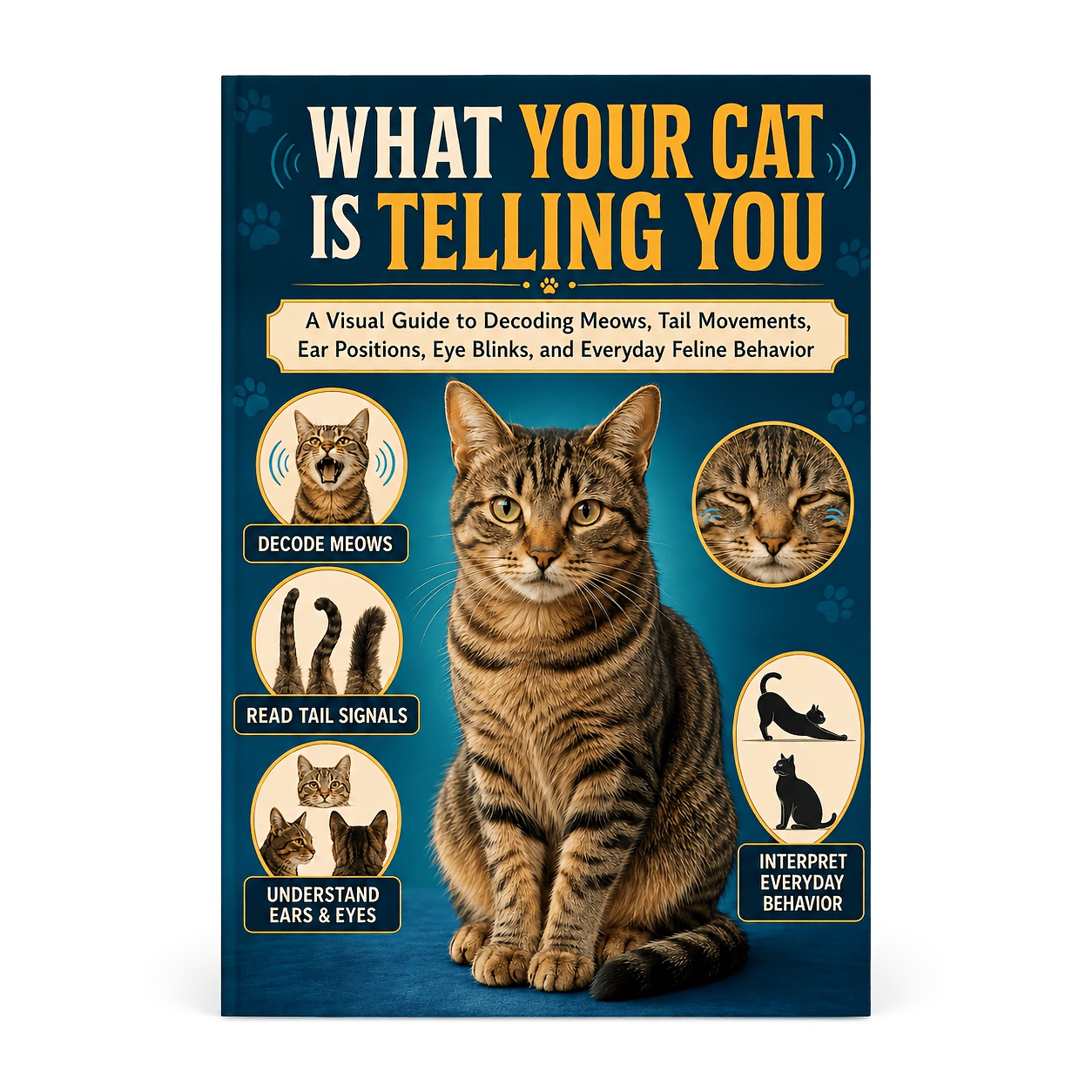 TEMU What Your Cat Is Telling You: A Visual Guide To Decoding Meows, Tail Movements, Ear Positions, Eye Blinks, And Everyday Feline Behavior