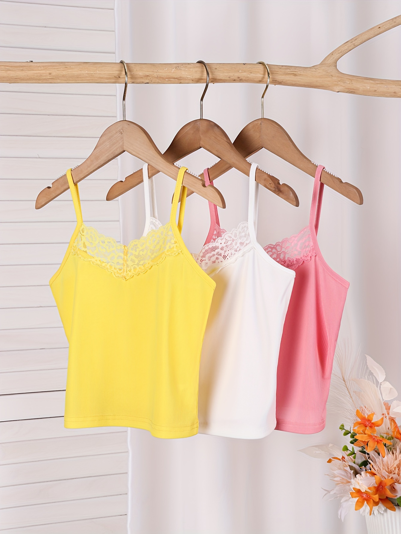Girl's Seamless Underwear Solid Color Tank Top Comfy Soft - Temu