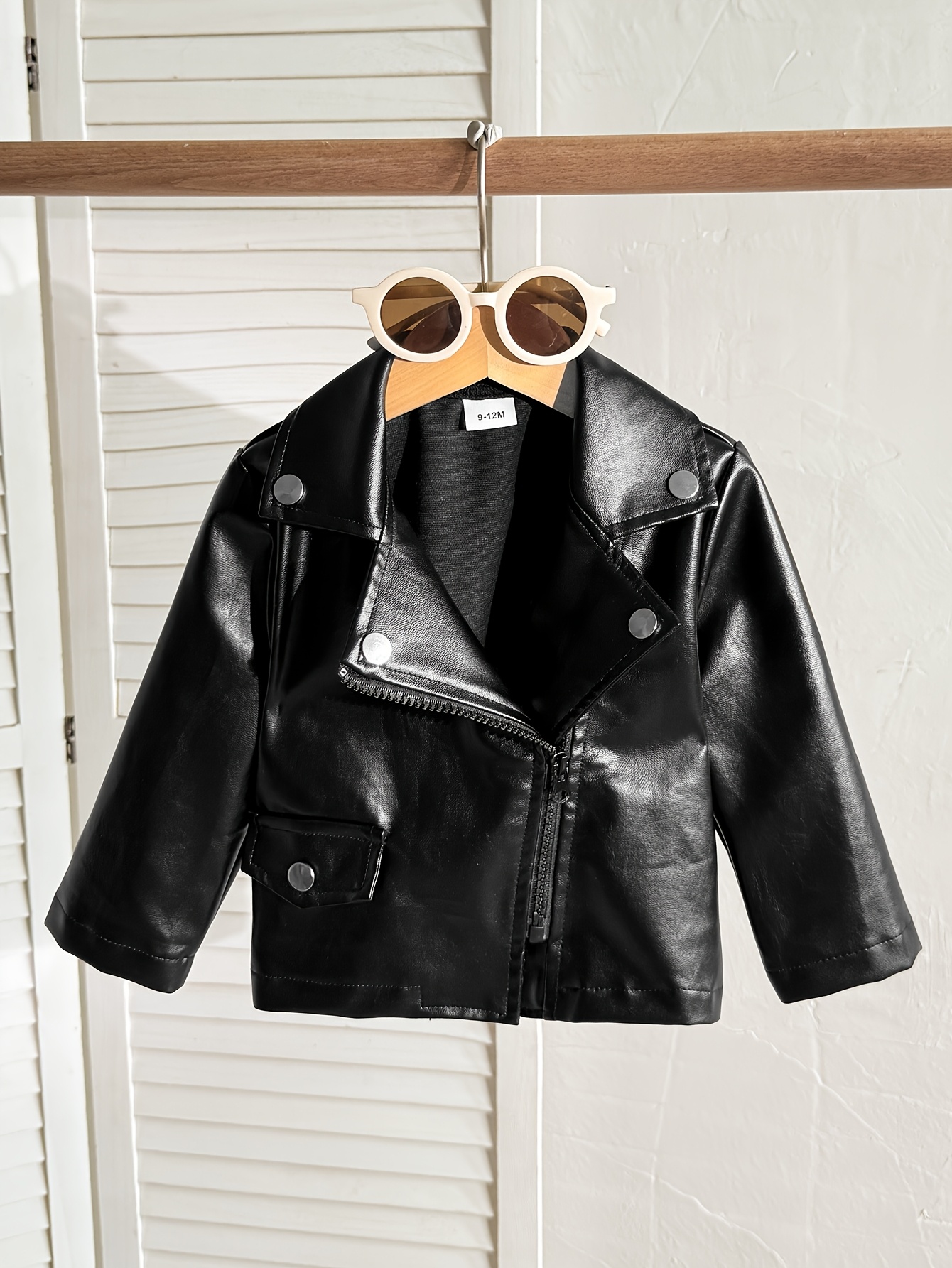 baby boy leather jacket sold on Temu United States