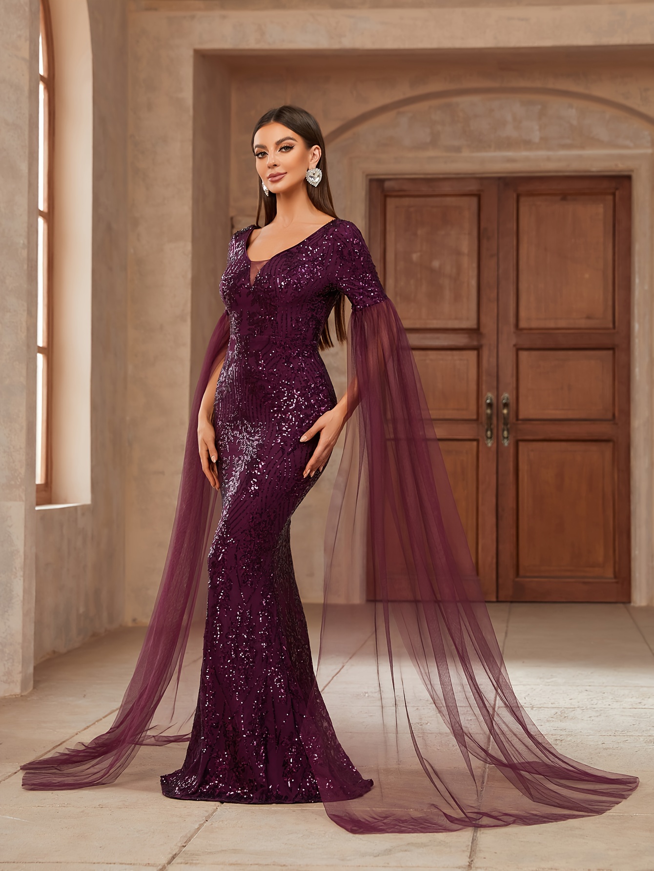 Koucla Femmes Mini robe Wet Look en cuir à manches longues Mini robe robe de cocktail robe de