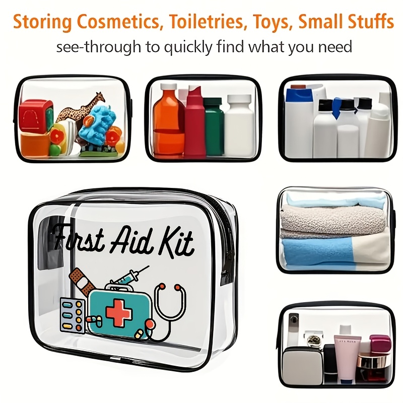TEMU Transparent Casual Handbag Suitable For Men And Women, Used As A Makeup Pouch/toiletry Bag/storage Pouch, Etc. - A Convenient, Portable Small