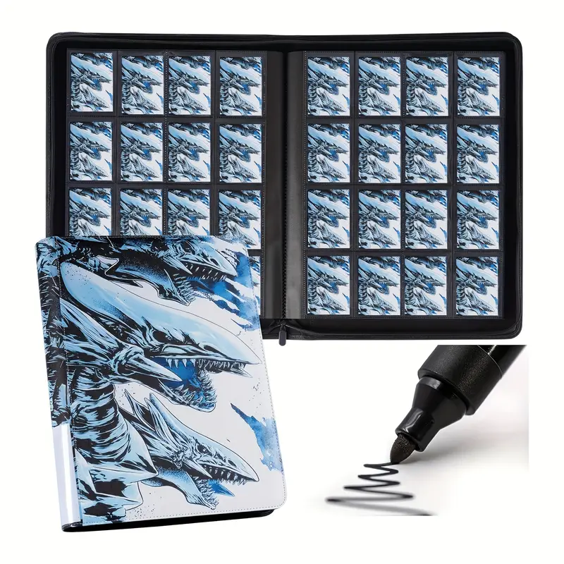 dragon card binder Obsidian Supplies 12-Pocket Scale Premium Trading Rest your cards beneath the specially reinforced Dragon Skin cover which saves your precious cards from dents and creases Dragonite And Family Laser Engraved