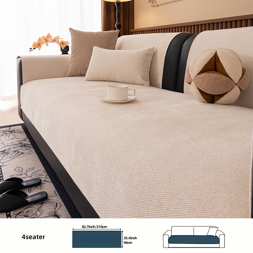 TEMU 1 Housse de canapé universelle pour toutes , un style moderne facile à installer, résistante aux animaux et antidérapante, une protection de