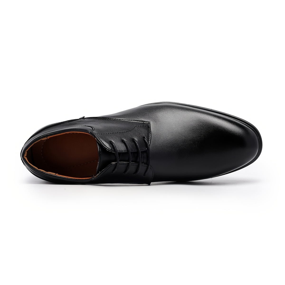 Men'S Classic Oxfords - Solid Color, Low Top, Pointed Toe, Lace-Up, Faux Upper & Inner, PVC Sole, All-Season Business Casual Shoes for Weddings, Parties, England - Minimalist Style