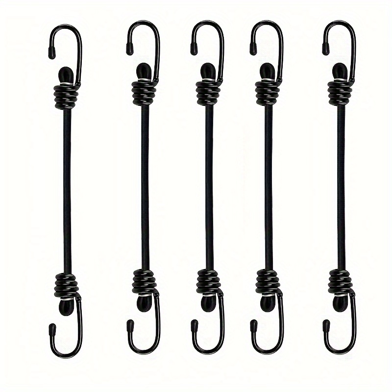 6pcs/12pcs Bungee Cords With Hooks, Heavy Duty Extra Strong Outdoor Elastic  Rope, Multi-Purpose Elastic Bungee Straps For Luggage, Camping, Tarps, Bik