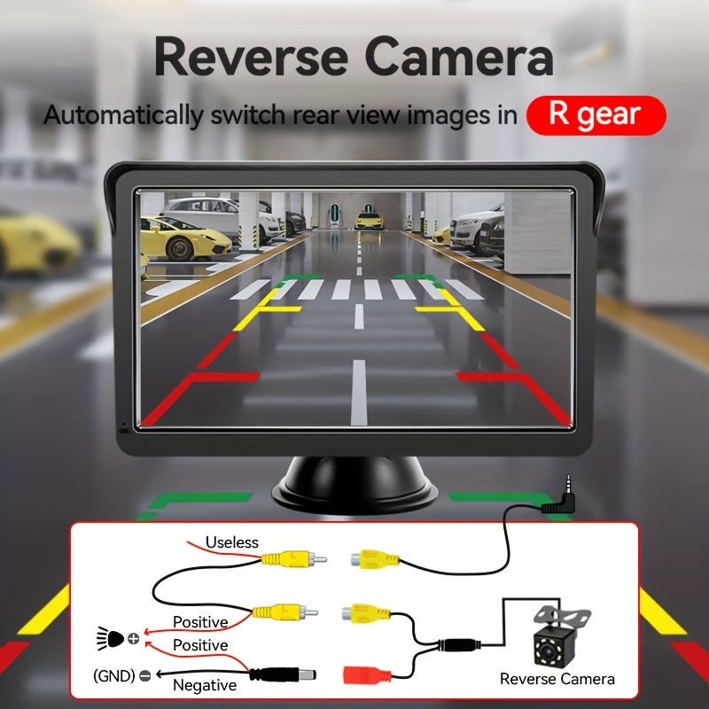 AHOUDY 17.78cm Carplay Android Auto Pantalla táctil Reproductor multimedia | Cámara de respaldo, Inalámbrico, USB/TF/AUX, Montaje superficial, Lente gran angular, Universalmente aplicable