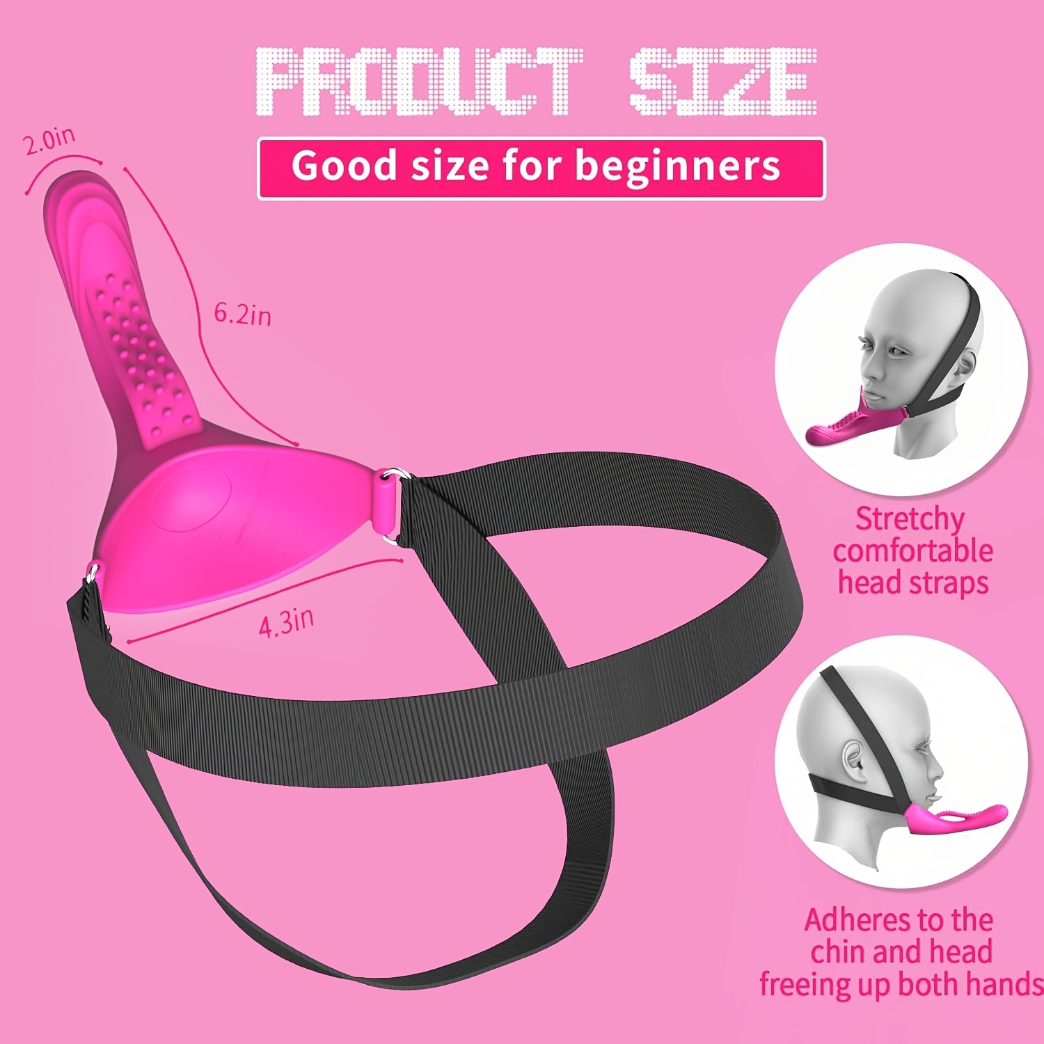 chin strap on sex toy Accommodator Silicone Chin Strap Dildo in Ivory – PinkCherry main image 0