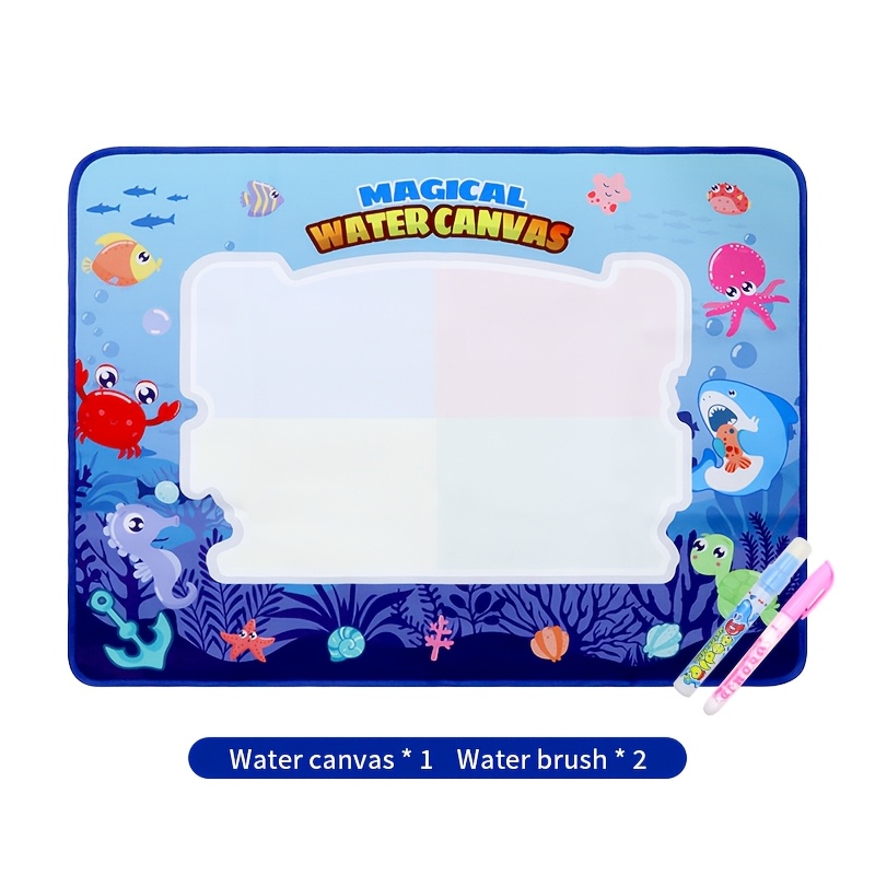Image of [magic Watercolor Canvas] Reusable Magic Watercolor Canvas With Pen | Handmade Doodle Pad For Children's Education | Stain- Fun Board | Magical Creative Holiday/birthday Gift