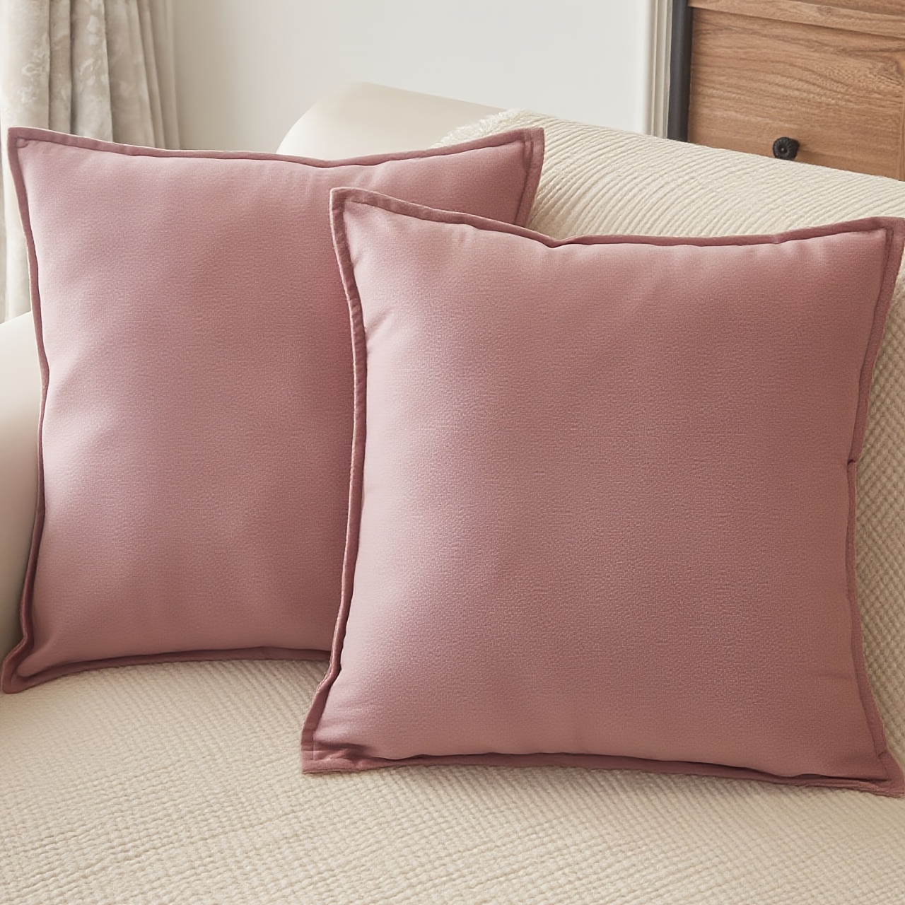 Bohemian European Pillowcase X 2pcs Set (pillow Inserts Not Included), Decorative Farmhouse European Pillowcase Home Decor, Romantic Victorian White European Cushion Case With Envelope Closure