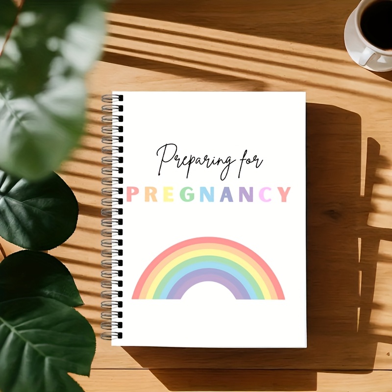 Fertility Binder: 40-Page Pregnancy Preparation Planner with Ovulation Tracker, OPK Test Log, and Colorful Rainbow Design - Ideal for Couples Trying to Conceive, Pregnancy Tracker|Colorful Design|Detailed Tracking