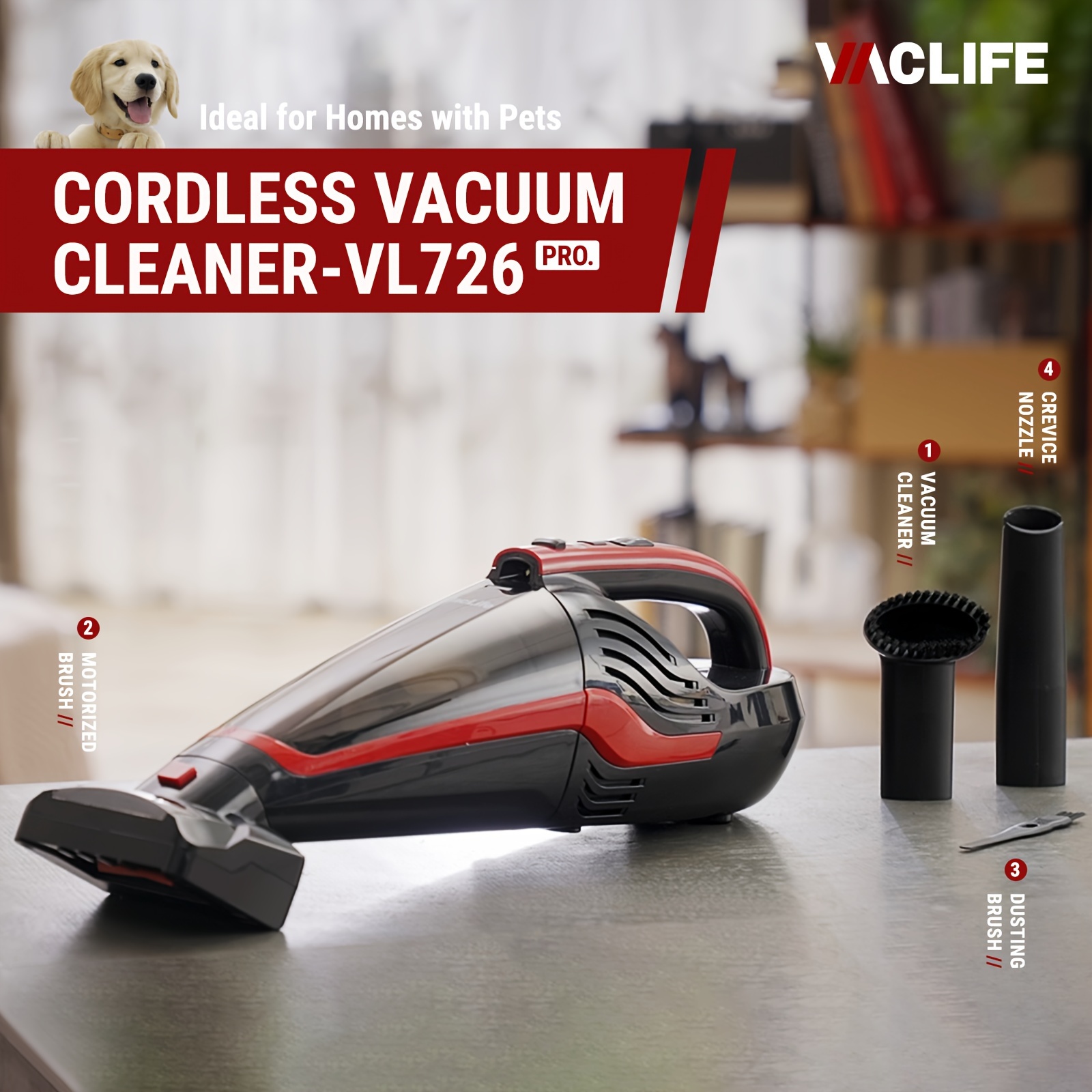 

Mini Car Vacuum Cleaner With Multiple Attachments, High-power Handheld Vacuum For Pet Hair Removal